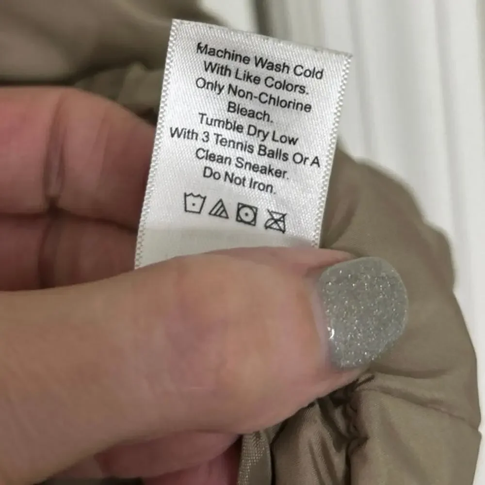 Coldwater Creek Taupe Down Puffer Vest Medium 10/12 Outdoor Active Neutral